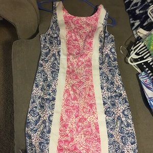 EUC Pink & Blue Shells Lilly Pulitzer Shift Dress